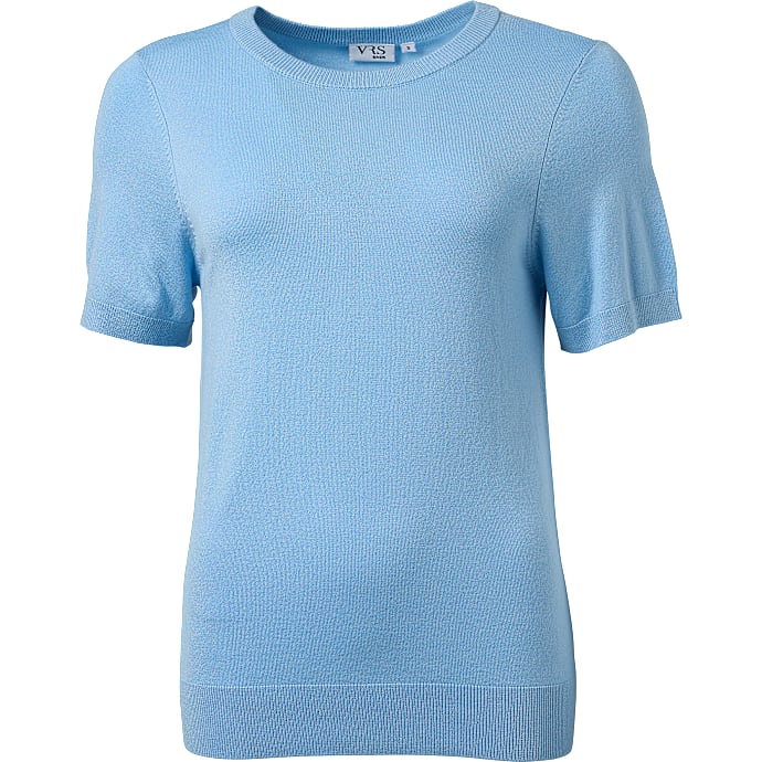 VRS Dame Strik T-shirt Str. M Blå