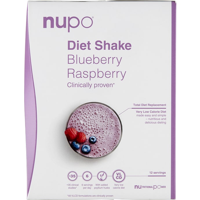 Nupo Koststatningspulver blåbær & hindbær 384 g