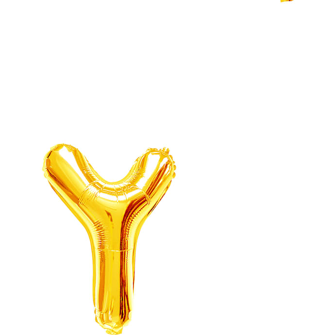 Salling Folieballon Y 35 cm Guld