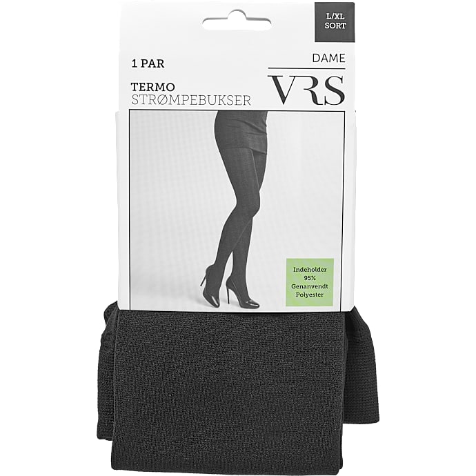 VRS Woman Termo Strømpebukser str. L/XL Sort