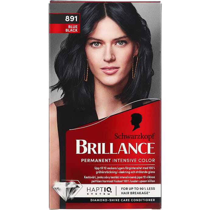 Permanent hårfarve 891 Blue Black m. serum