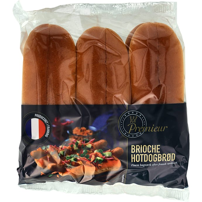 Brioche hotdogbrød