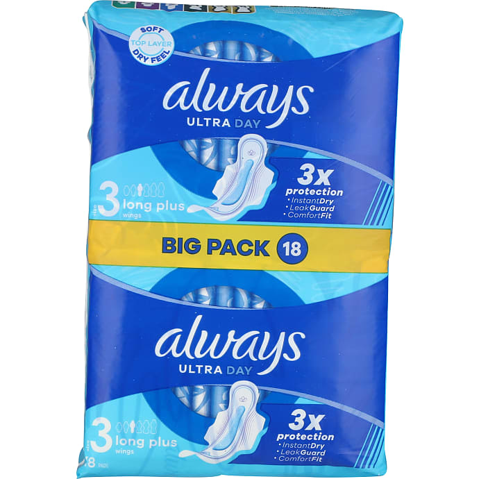 Always Ultra Night Natbind med vinger 18 stk