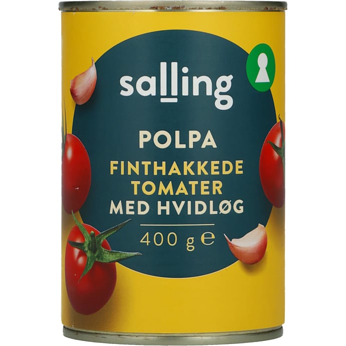 Salling Finthakkede Polpa Tomater med Hvidløg