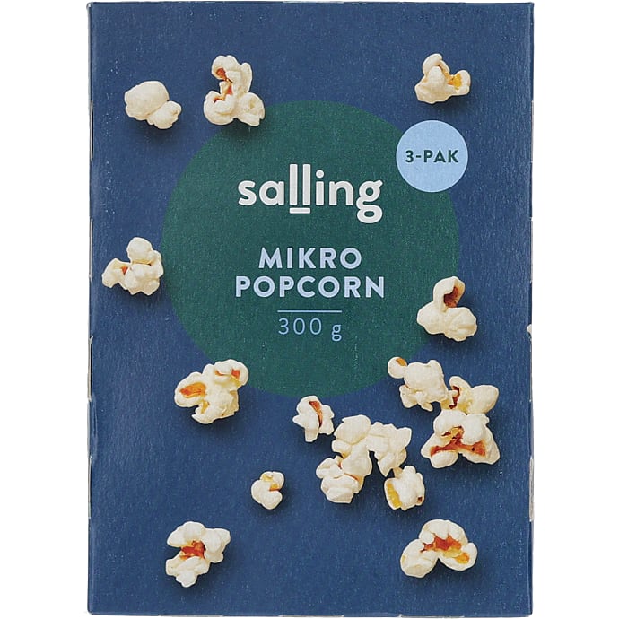 Popcorn m. salt til mikrobølgeovn