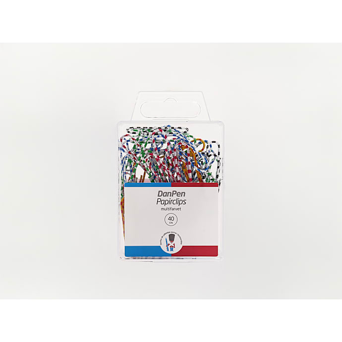 Danpen papirclips 40-pak - multifarvet