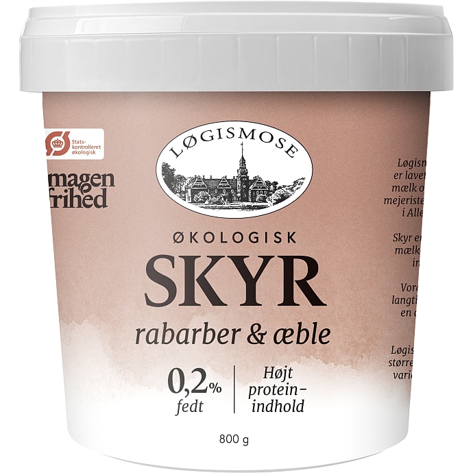 Skyr m. æble og rabarber