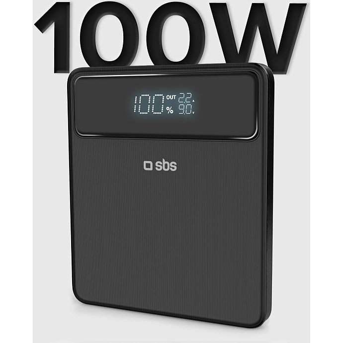 SBS Slim Powerbank 20000 mAh Sort