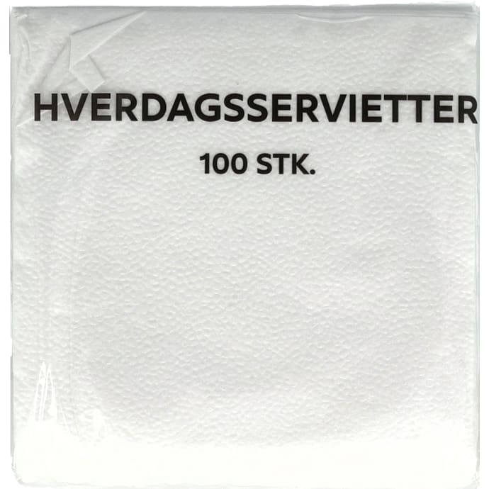 Budget Servietter hvid 30x30 cm 100-pak