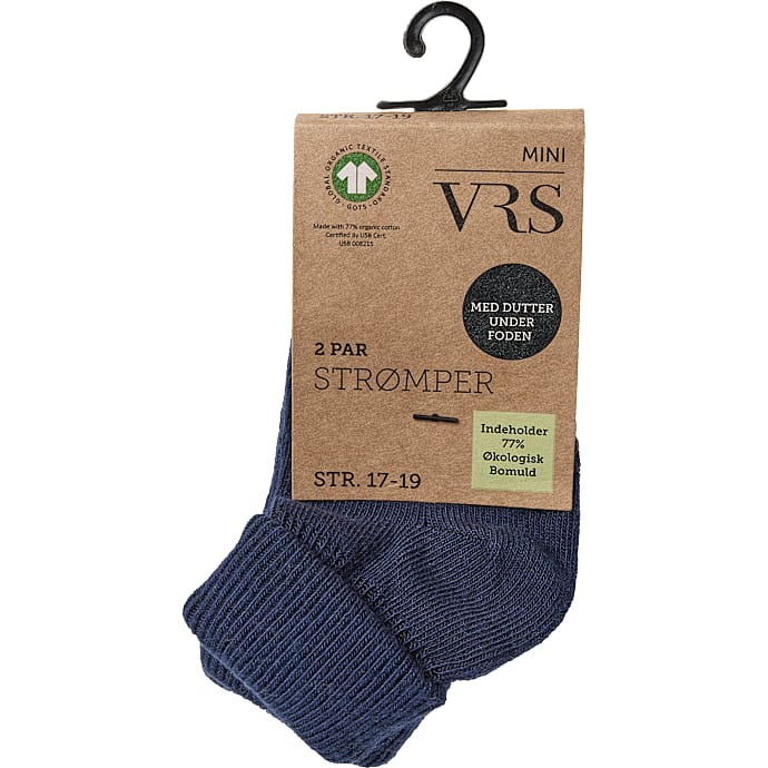 VRS Baby ABS Strømper 2-pak Str. 17/19 Mørkeblå