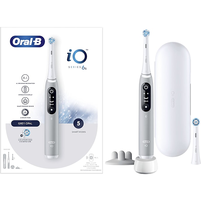 Oral-B iO6 elektrisk tandbørste - Grey Opal