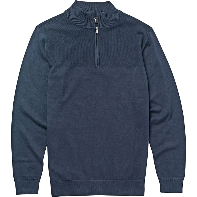 VRS herre half-zip strik str. L - mørkeblå 1 stk.