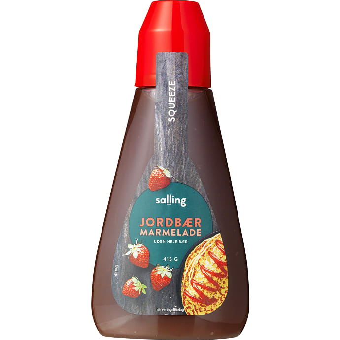 Cremet jordbærmarmelade squeezer