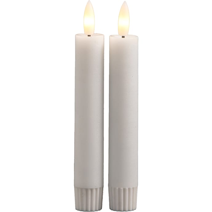 Windsor LED 2-pak stagelys 13 cm - hvid