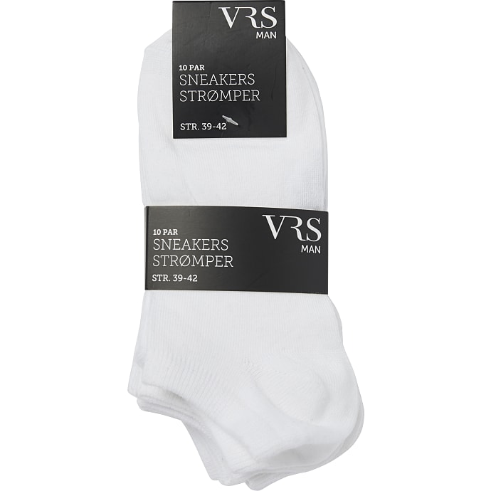 VRS Herre Sneakers Strømper 43/46 Hvid