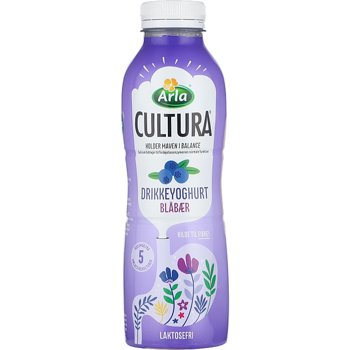 Drikkeyoghurt m. blåbær 1.0 % fedt laktosefri