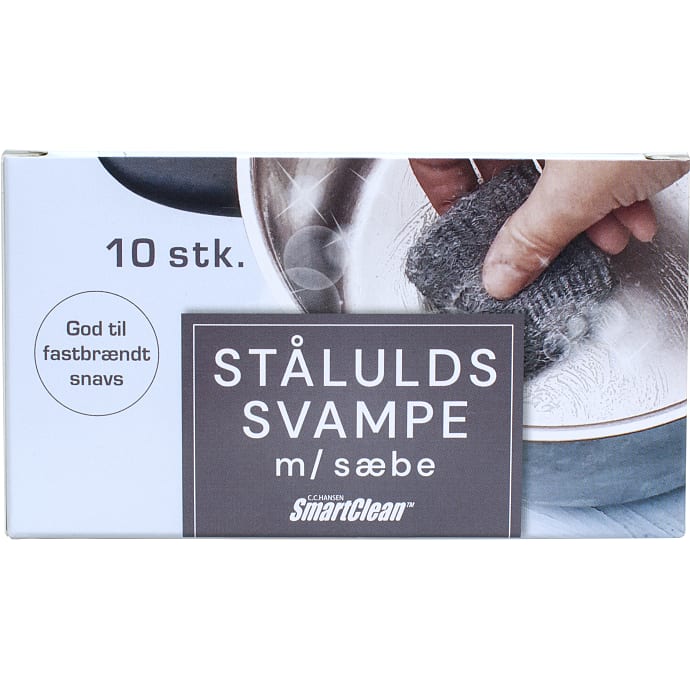 C.C. Hansen Ståluldssvampe med Natursæbe 10 stk