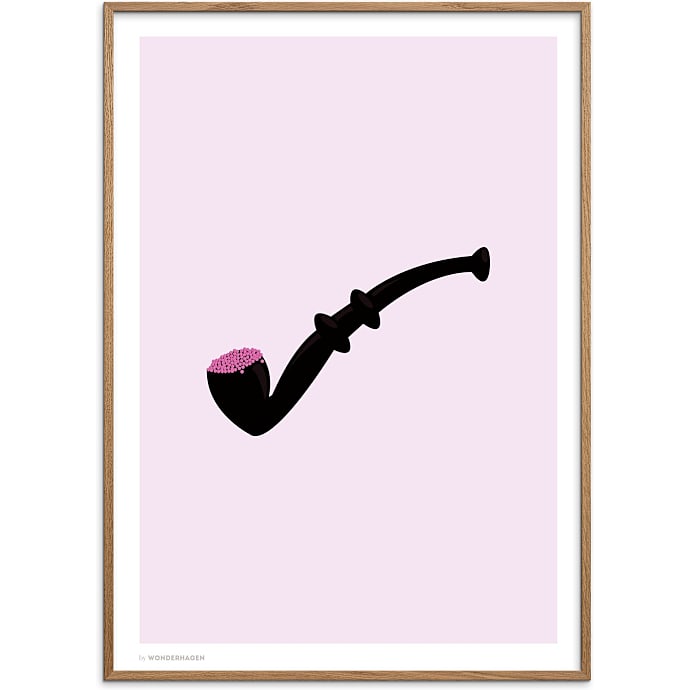 Citatplakat Lakridspiben lyserød 50x70