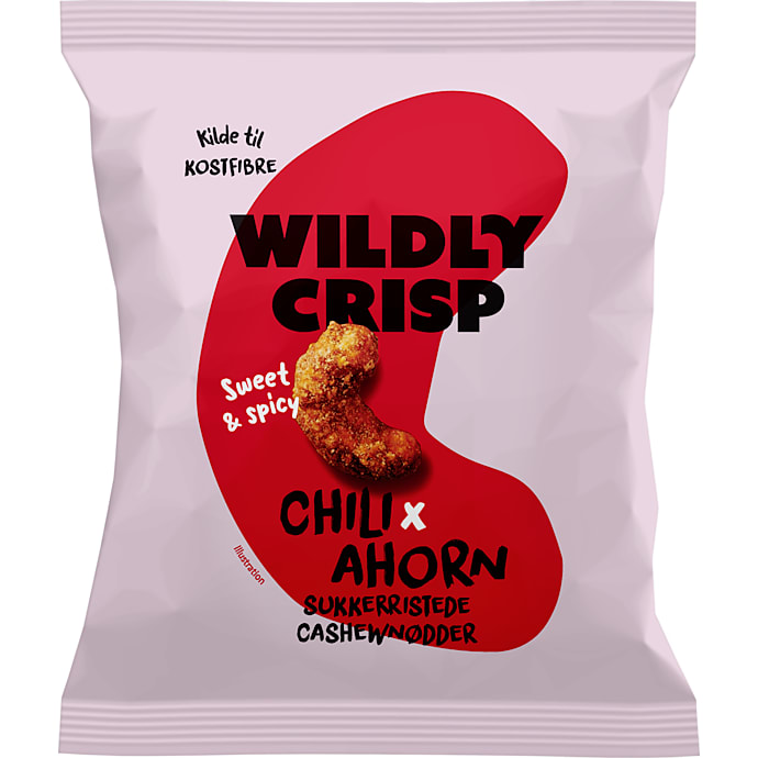 Wildly Crisp Ristede Cashewnødder Chili