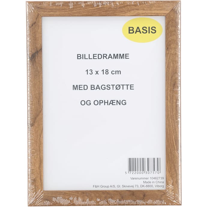Ramme i egetræslook - 13x18 cm
