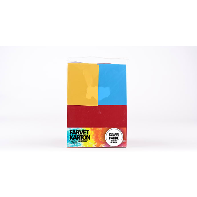 Karton mix 100 ark - 7 farver
