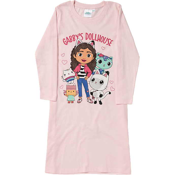 Gabbys Dukkehus natkjole str. 122/128 - rosa