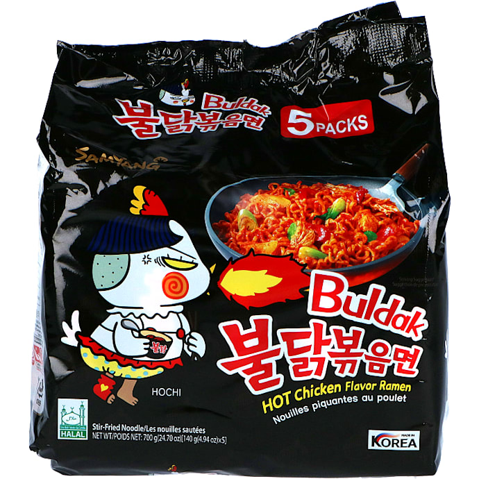 Samyang Ramennudler Chili- og Kyllingesmag 140 g