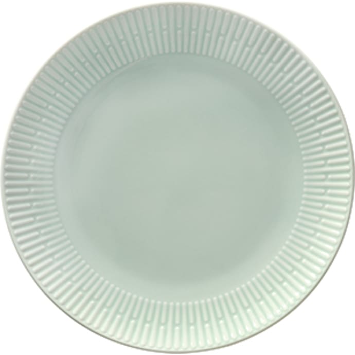 Relief frokosttallerken porcelæn 22 cm - lysegrøn