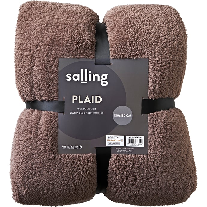 Salling super soft plaid 130x180 cm - sandfarvet