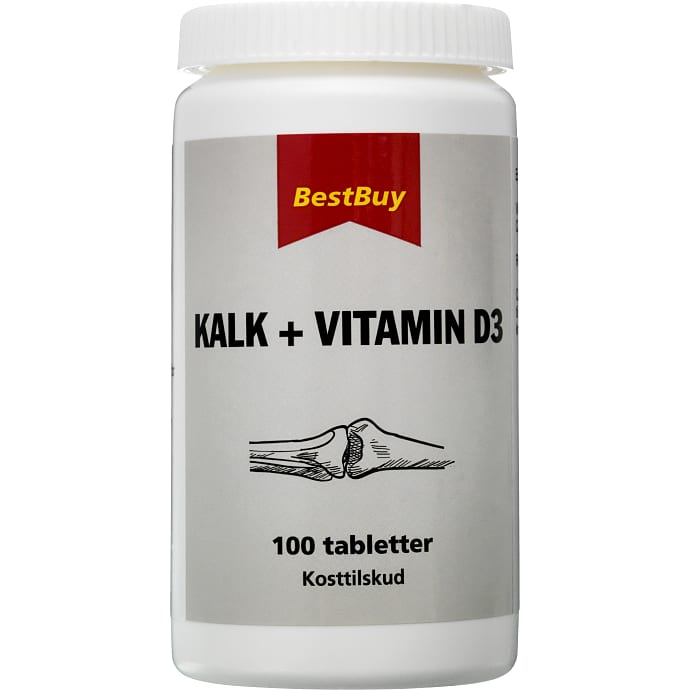 Kalk og D3-vitamin 100 stk.
