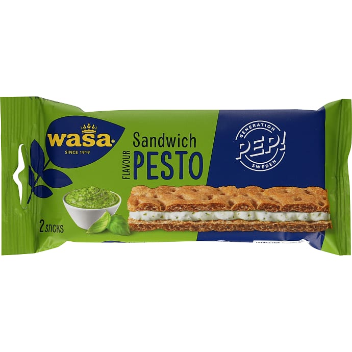 Knækbrød m. ost og pestosmag