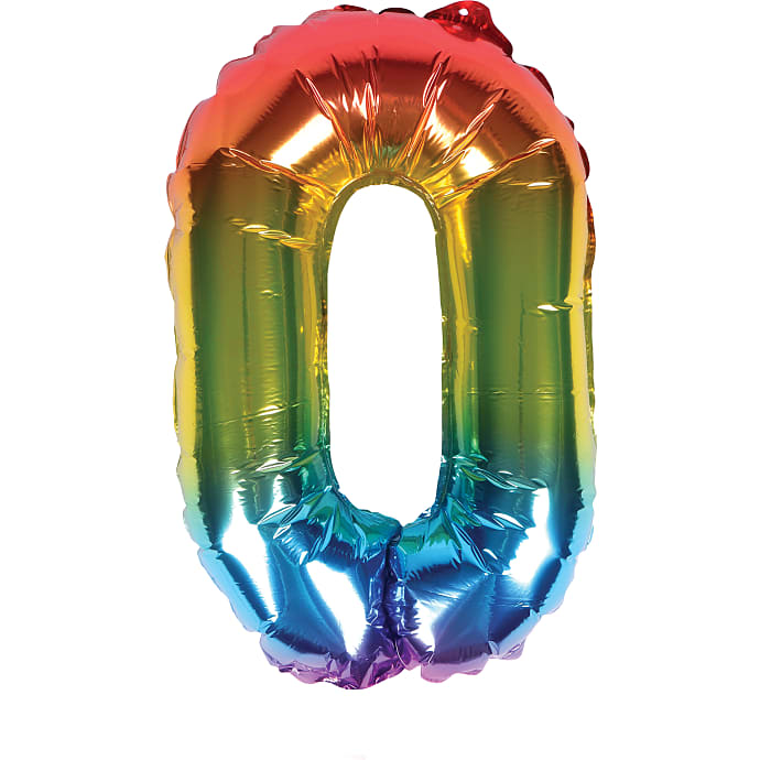 Salling Tal Folieballon Nr. 0 Rainbow