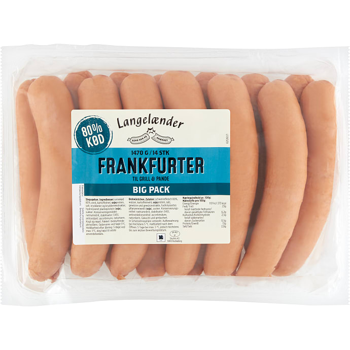 Frankfurter 80% kød