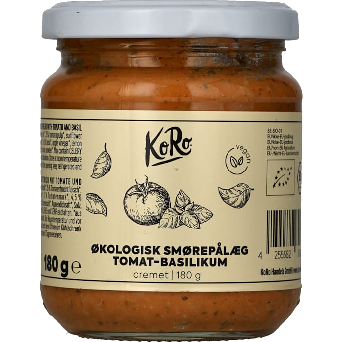 KoRo Plantebaseret smørepålæg med tomat og basilikum øko