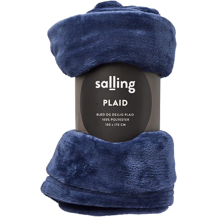 Salling Coral fleece plaid blå