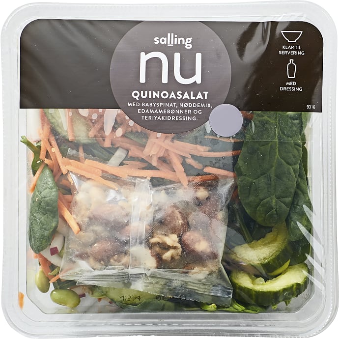 Quinoasalat med valnødder og teriyakidressing