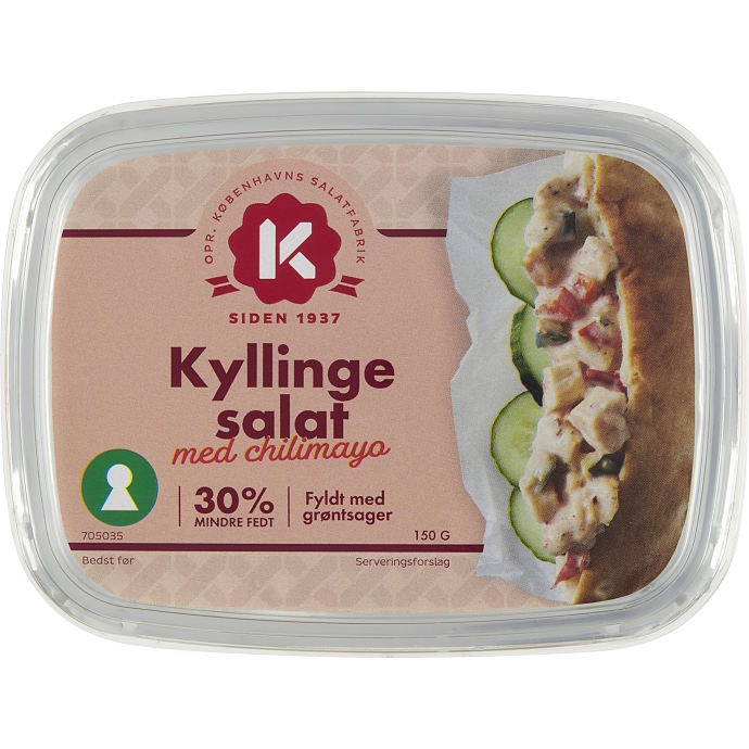 Kyllingesalat m. chilimayonnaise
