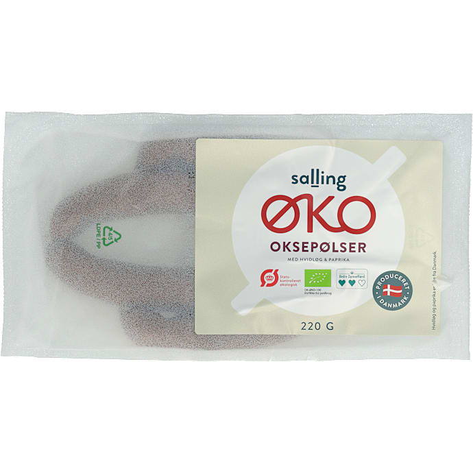 Oksepølser m. hvidløg og paprika øko