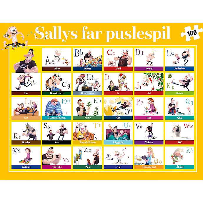 Sallys far ABC-puslespil 100 brikker