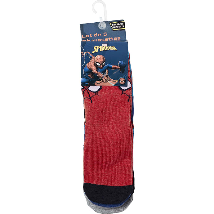 Spider-Man børnestrømper 5-pak str. 23/25 multifarvet