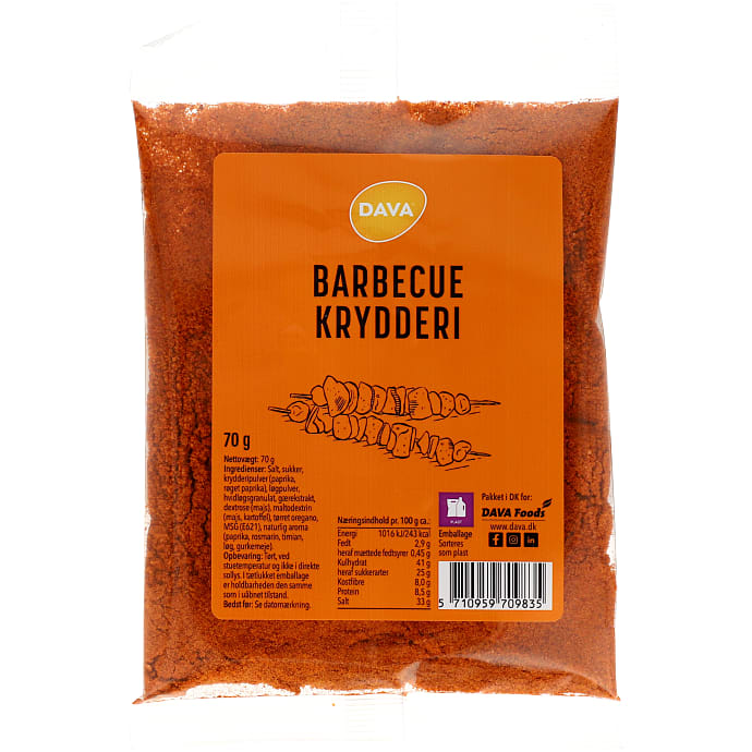 Dava Barbecue Krydderiblanding 70 g