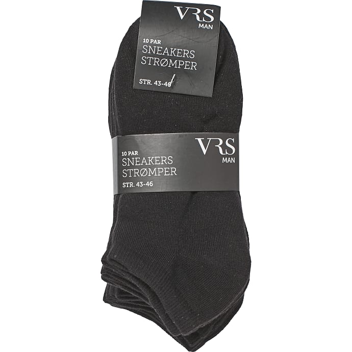 VRS Herre Sneakers Strømper 43/46 Sort