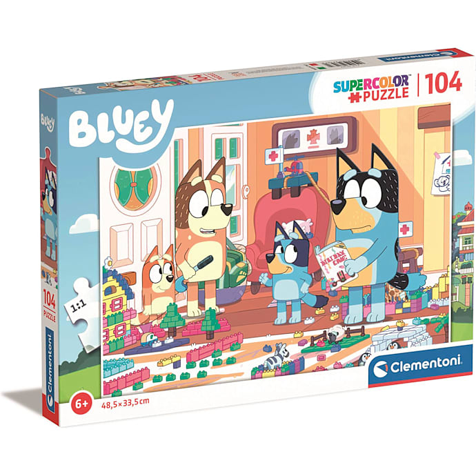 Bluey puslespil - 104 brikker – produktbillede