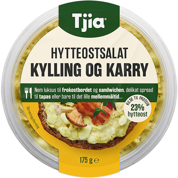Hytteostsalat m. kylling og karry