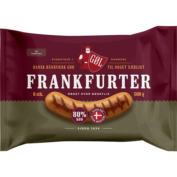 Gøl Frankfurter 80% Kød 500 g