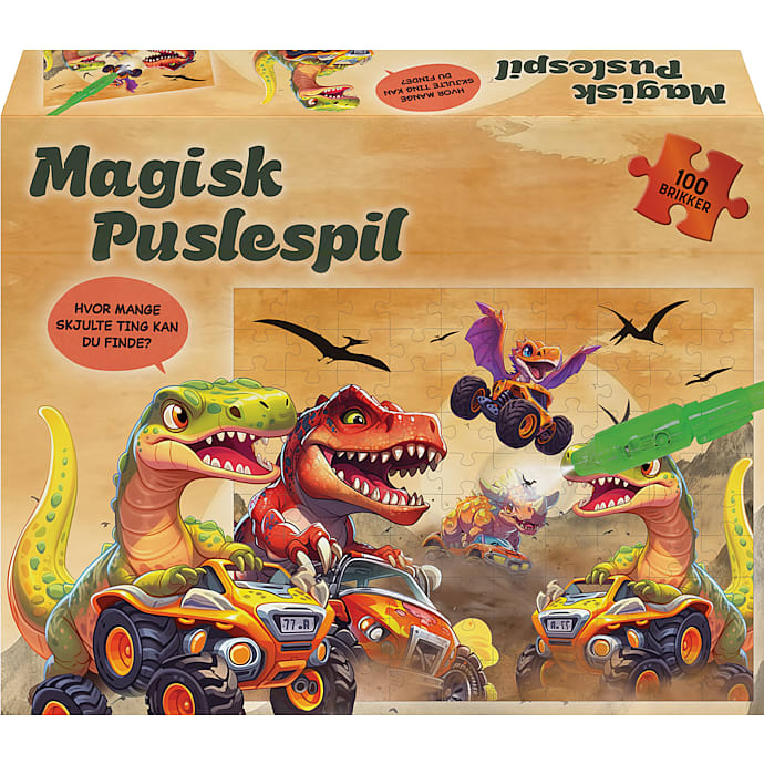 Magisk puslespil dino - 100 brikker