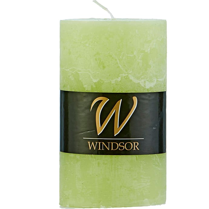 Windsor Rustikt Bloklys 7x12 cm Støvgrøn