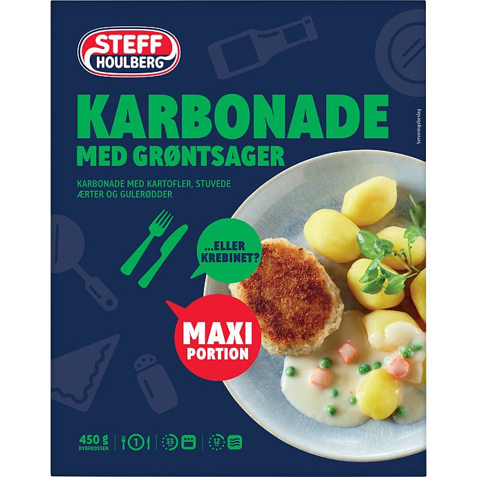 Karbonade m. stuvede ærter og gulerødder