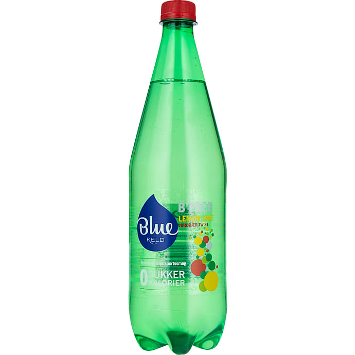 Blue Keld Vand med Brus Citron Lime Jordbær 1 L