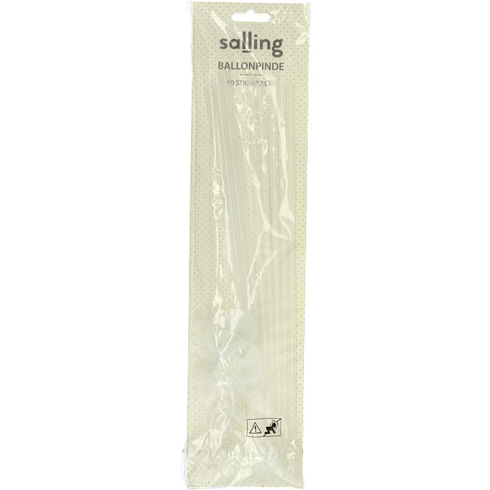Salling Ballonpinde 10-pak - hvid